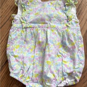 Jacadi Pastel Floral Ruffle Bodysuit